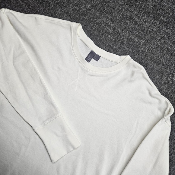 Sweaty Betty Tops - Sweaty Betty Sweatshirt Womens Large White Terry Raglan Pullover Crewneck
